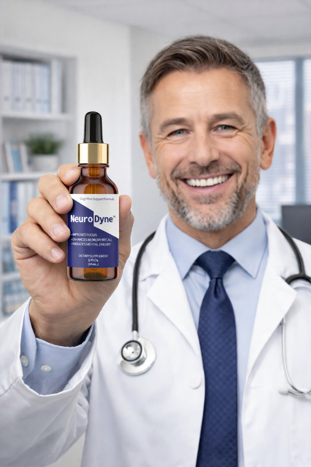 Médico sorridente segurando frasco do Sugar Control Keto Gummies